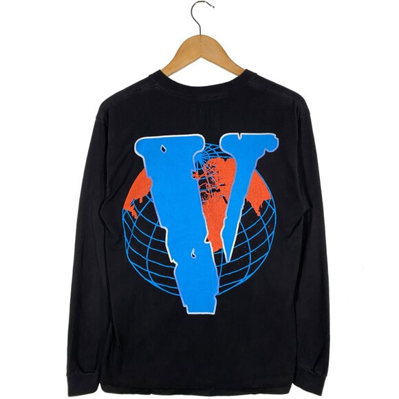 VLONE x 999 Club Juice WRLD Long Sleeve Tee Black mens size medium - Picture 2 of 7